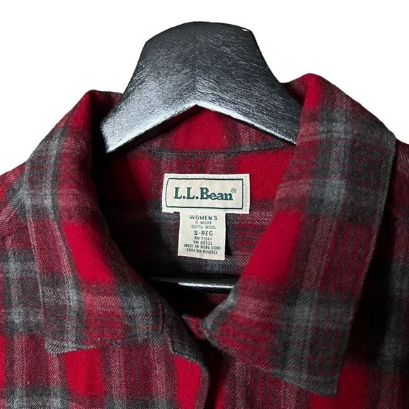 LL Bean Womens Wool Button Down Shirt Small - Picture 4 of 4